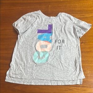 Athletic Works Gray and Purple Short Sleeve Tee